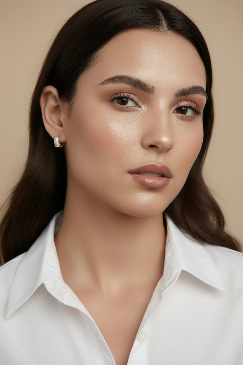 18k Gold Filled CZ Huggie Hoop Earrings — The Everyday Essential You've Been Missing