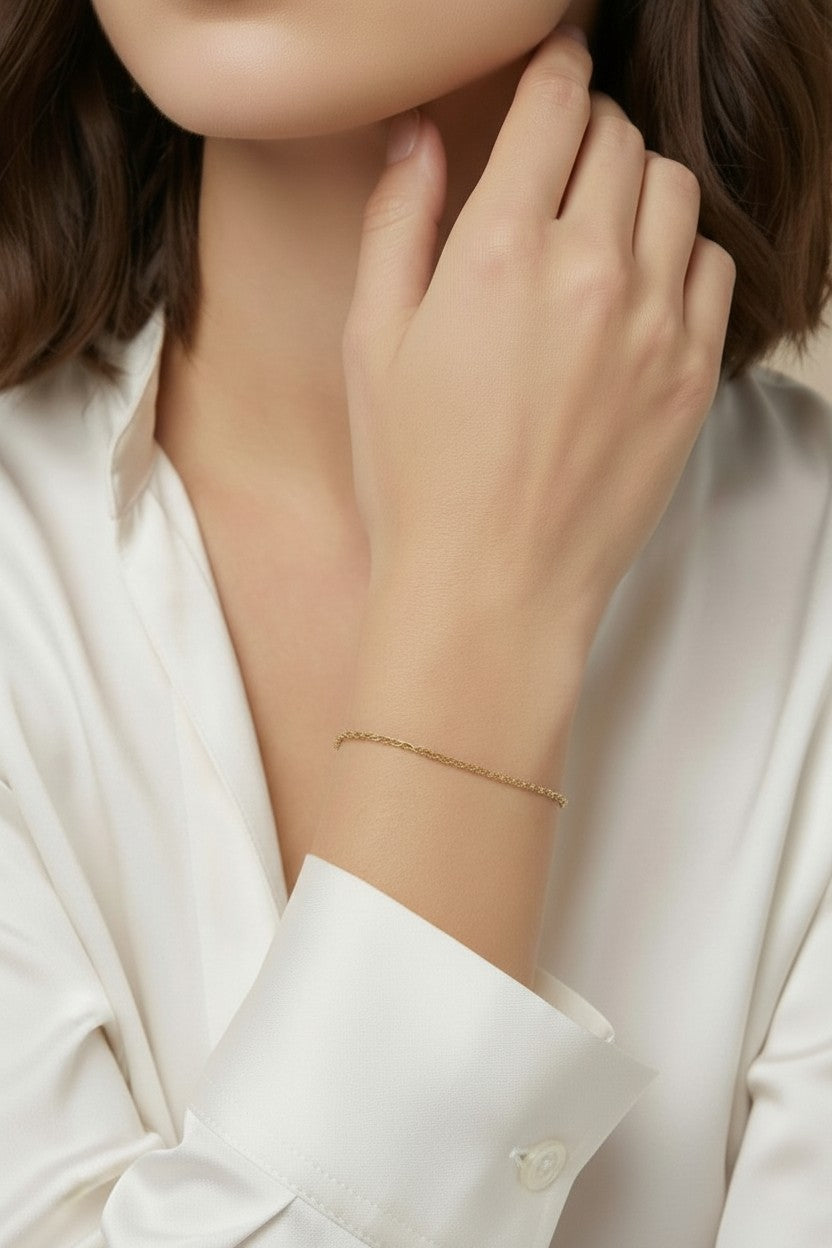 ⚓ 18k Gold Filled Anchor Chain Bracelet — The One You Never Take Off