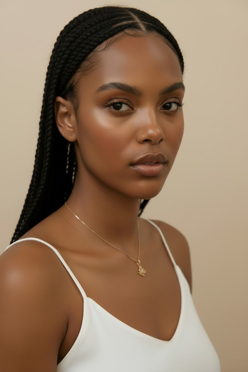💛 18k Gold Filled Love Letter Stack Necklace — Four Letters. One Word. Worn at the Collarbone.