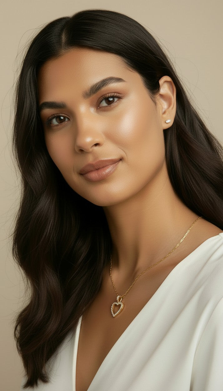 💛 18k Gold Filled Pavé Heart Necklace — Love, Covered in Light. On the Chain That Was Made FOR IT