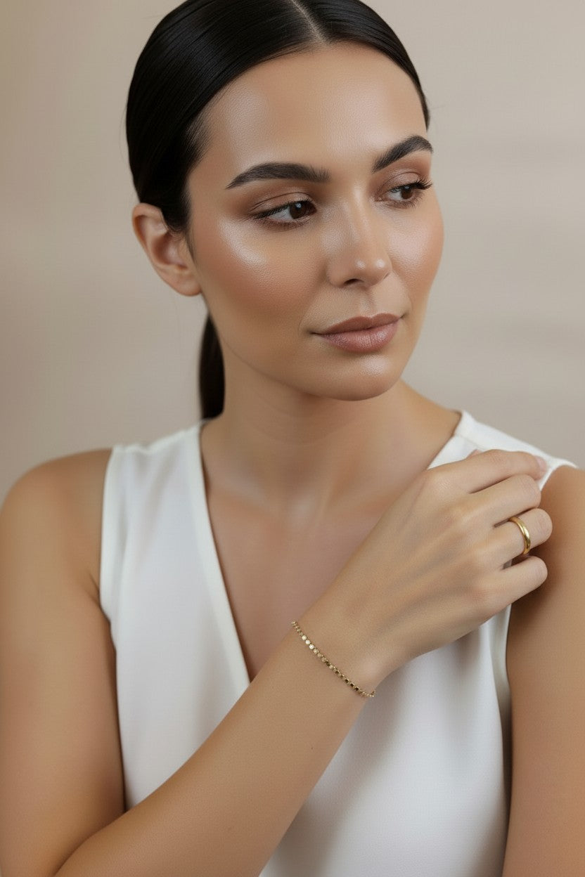 Delicate Dot Ball Bracelet - Minimalist Jewelry for Women