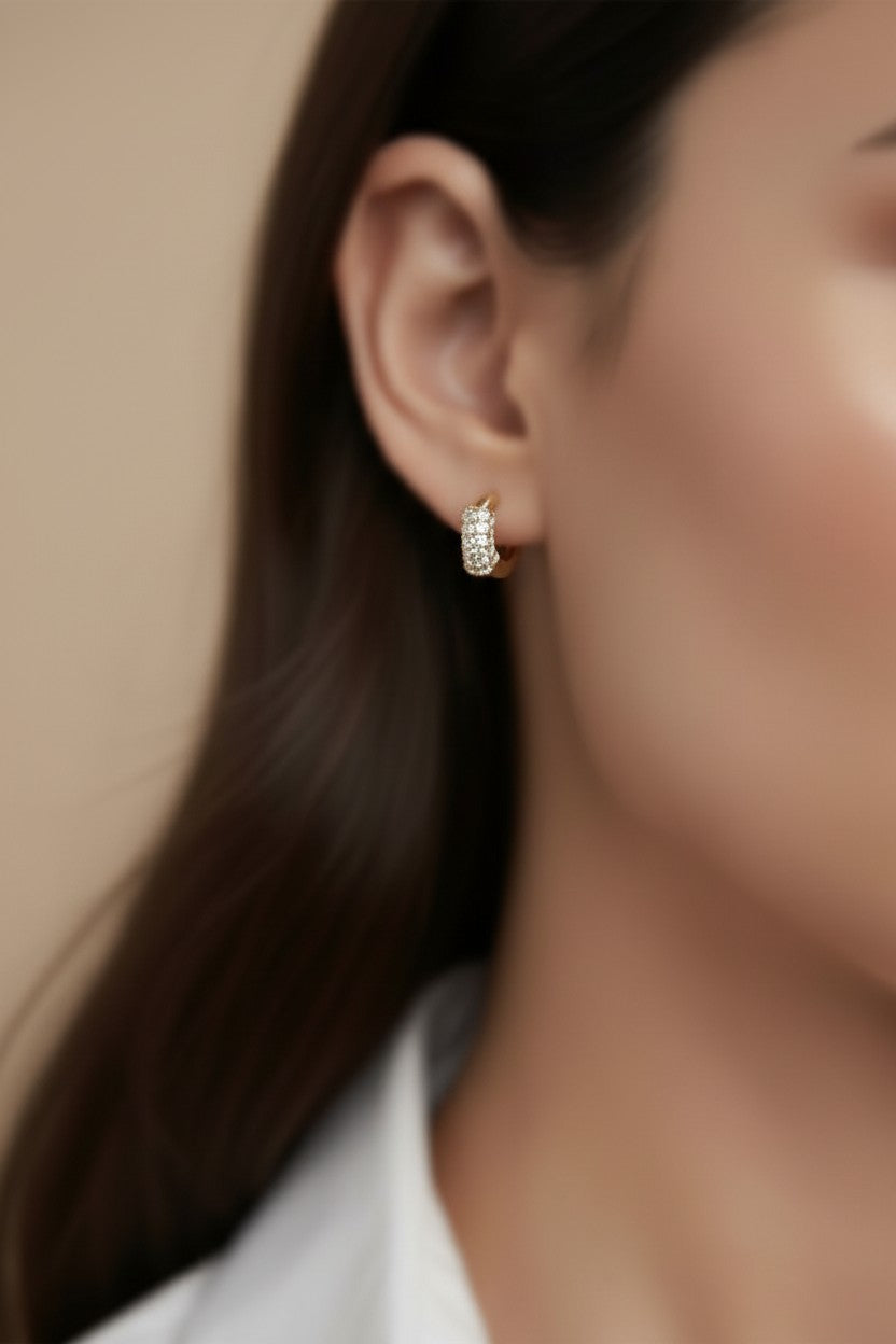 18k Gold Filled CZ Huggie Hoop Earrings — The Everyday Essential You've Been Missing