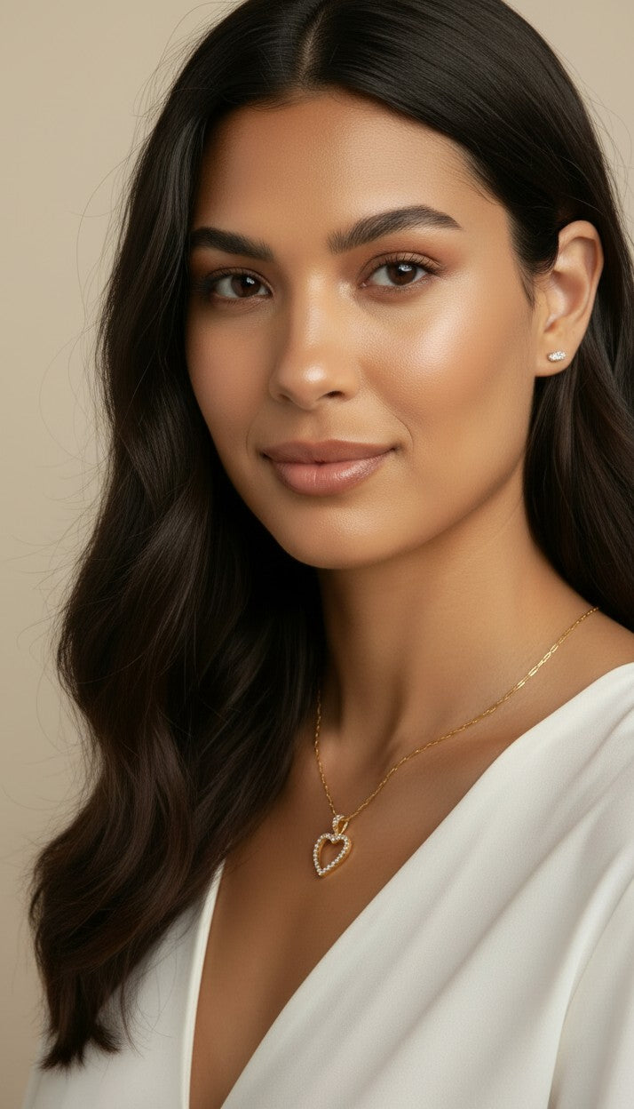 💛 18k Gold Filled Pavé Heart Necklace — Love, Covered in Light. On the Chain That Was Made FOR IT