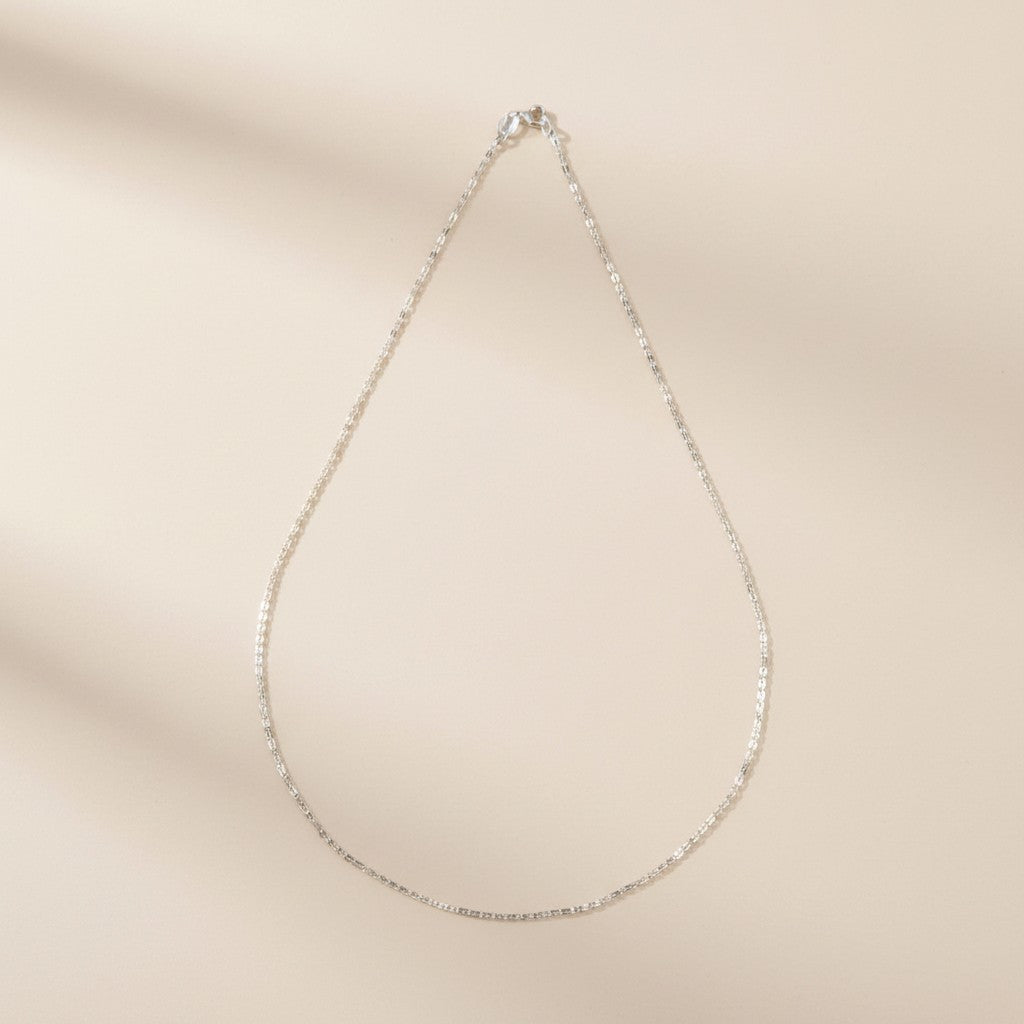 Sterling Silver Diamond Cut Forzatina Link 1.4mm