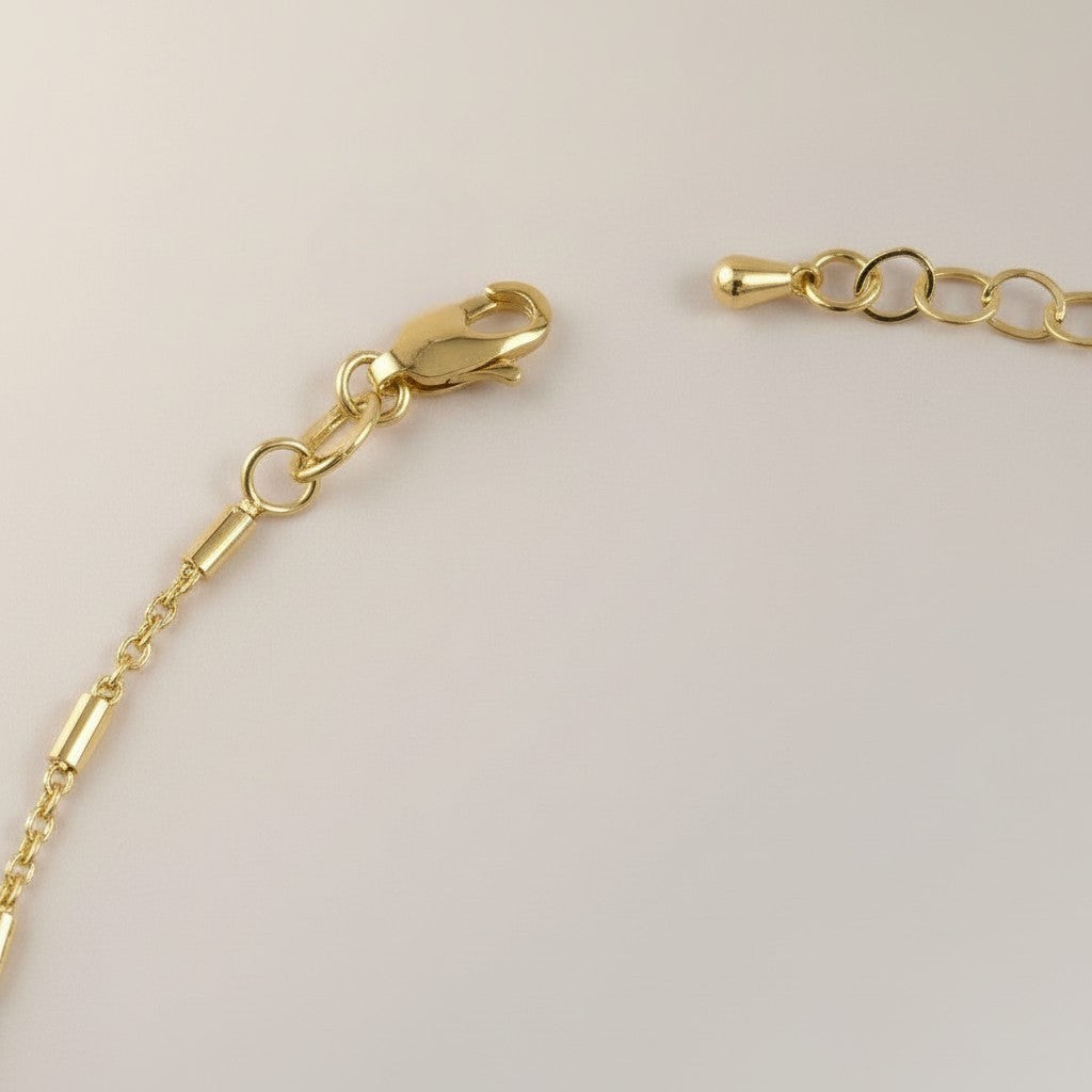 18k Gold Filled Tube Bead Anklet — The Finishing Touch You Didn't Know You Were Missing