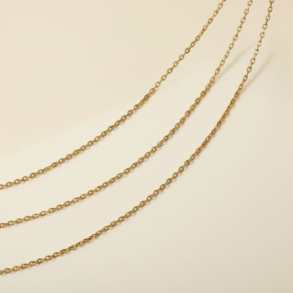 18k Gold Filled Double Belly Chain | Dainty Paperclip Body Jewelry