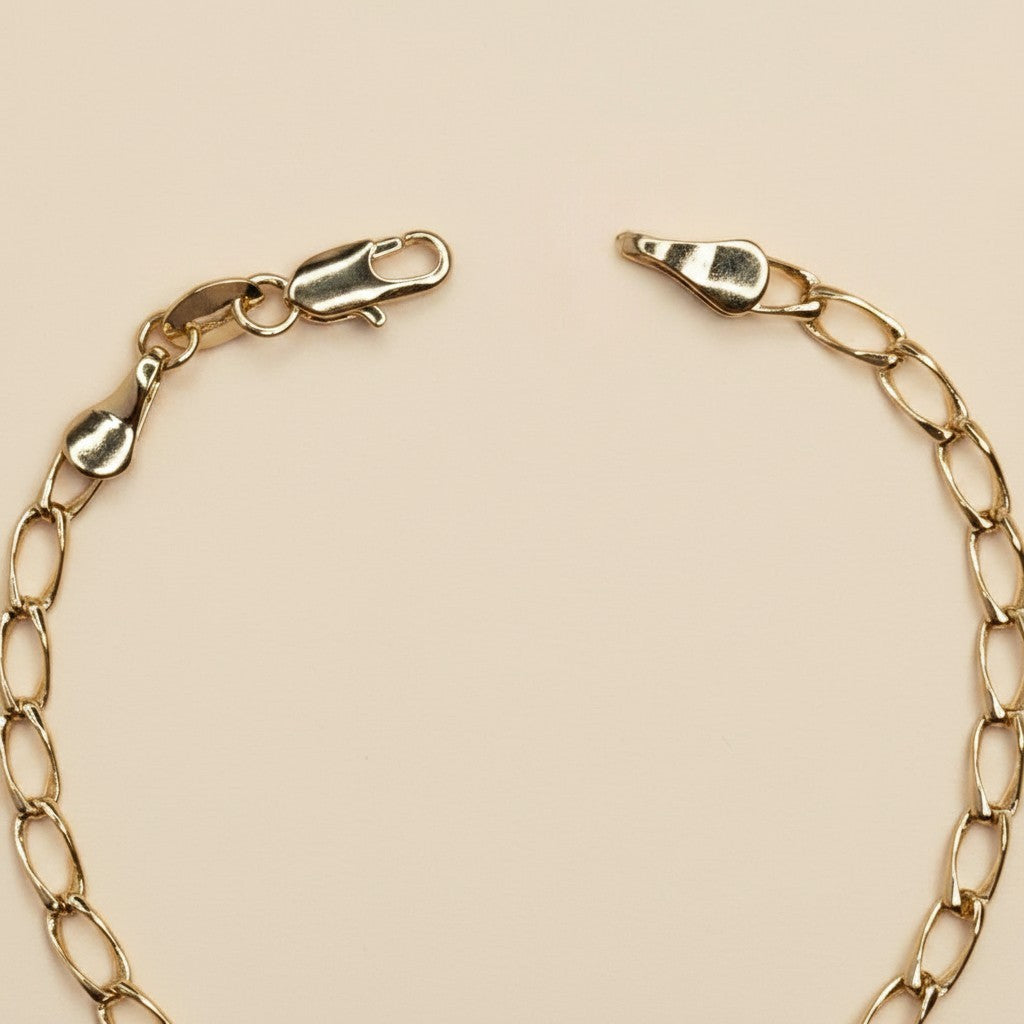 18k Gold Filled Slight Twist Link Bracelet