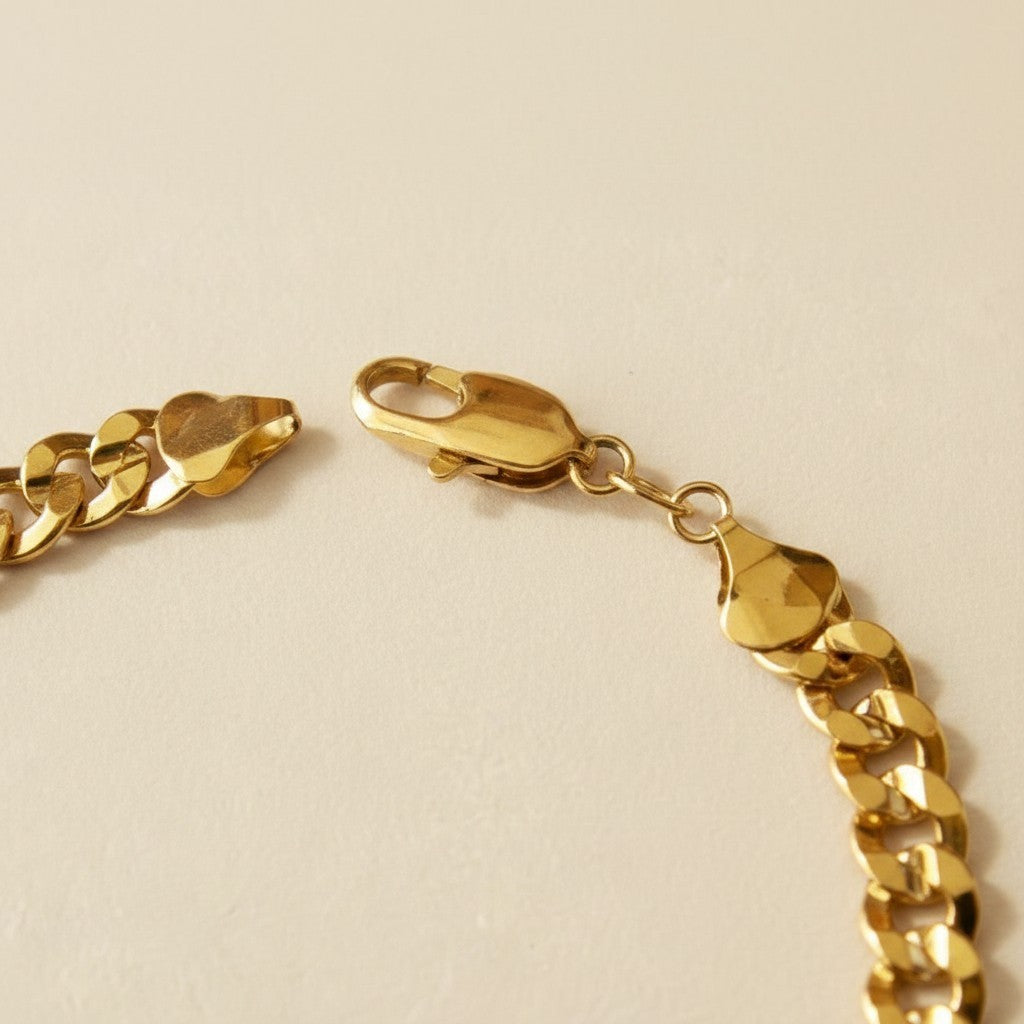 18k Gold Filled 8mm Diamond Cut Cuban Link Bracelet — Substantial. Faceted. Unisex Statement Gold.