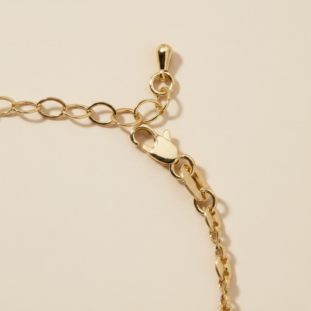 ✨ 18k Gold Filled Mini Puffy Link Bracelet — Plump Links. Warm Gold. The Most Luxurious Small Detail at the Wrist.
