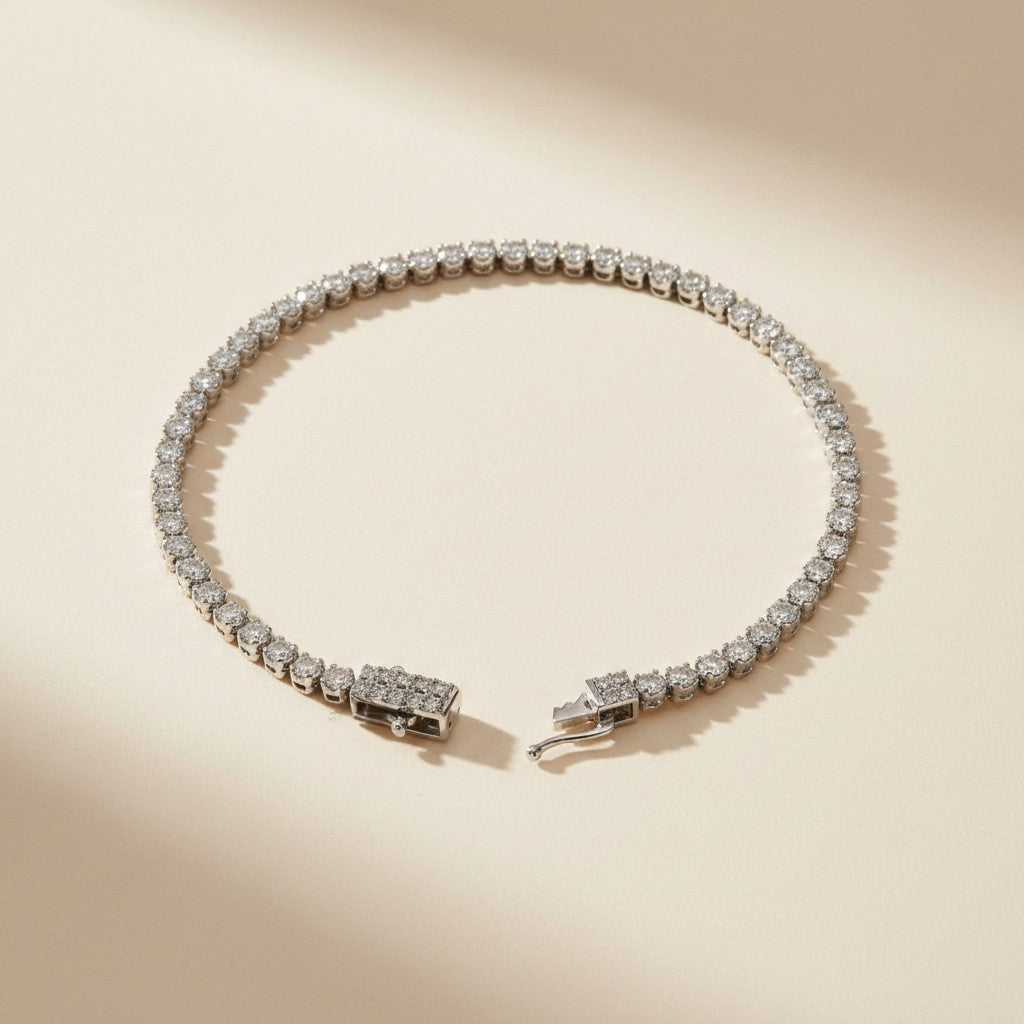 💎 .925 Sterling Silver Moissanite Tennis Bracelet — GRA Certified. Diamond-Like Brilliance. Lifetime Quality.