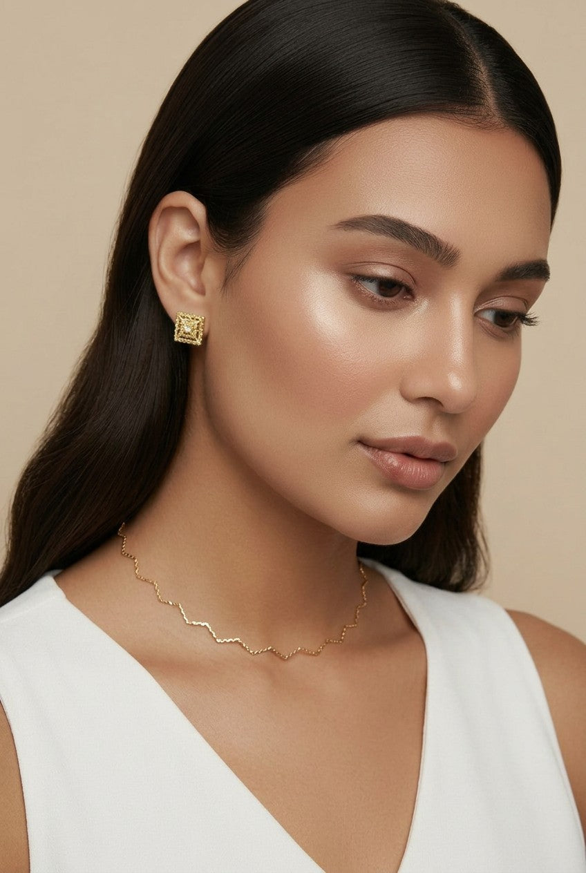 18k Gold Filled Zig Zag Choker Necklace | Fun, Flirty & Fearless