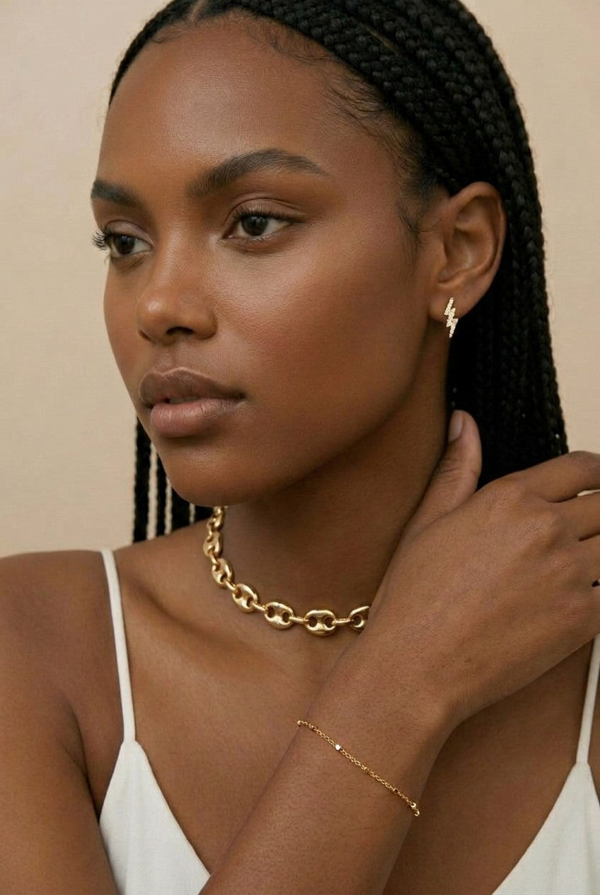 18k Gold Filled Puffy Mariner Choker | Our Best Seller