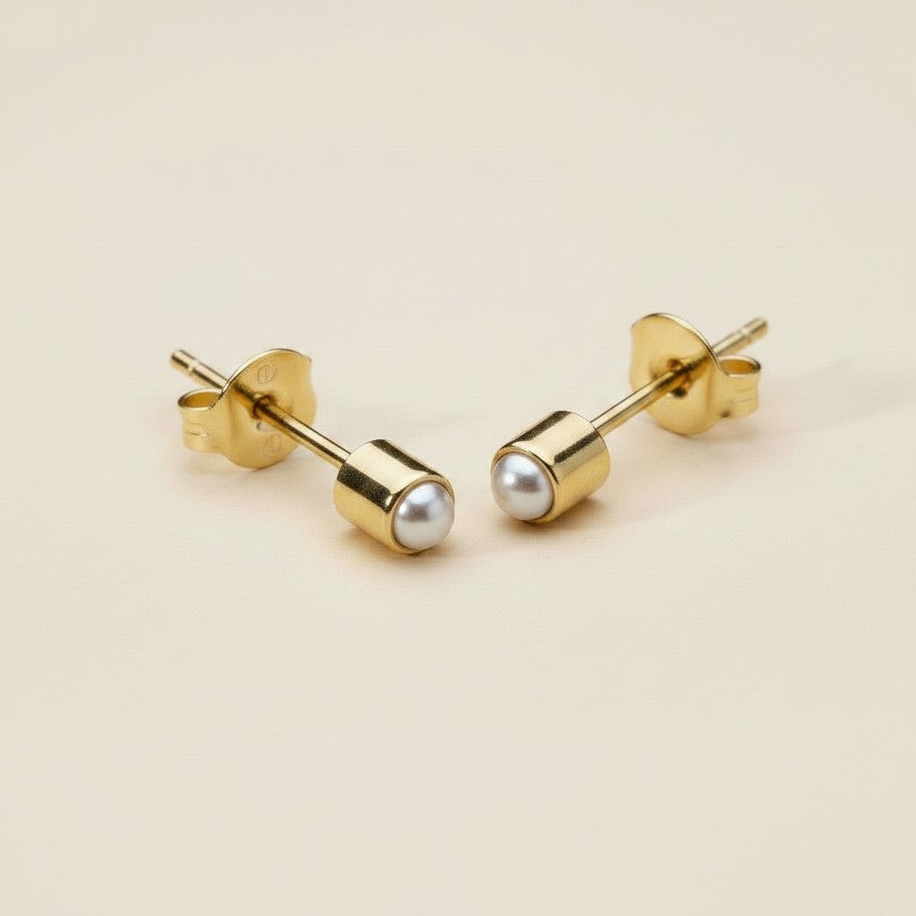 18k Gold Filled Tiny Pearl Stud Earrings | The Detail That Makes the Difference
