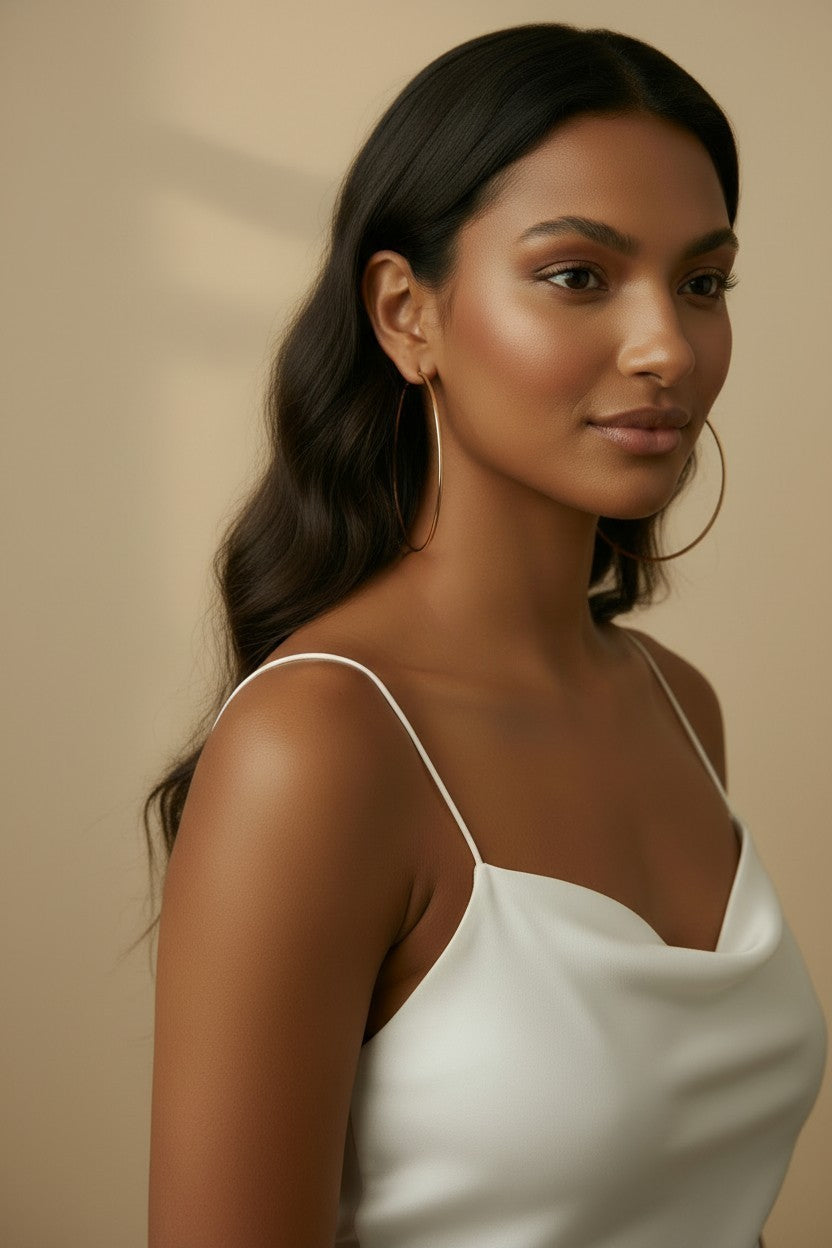 18k Gold Filled Oversized Selena-Inspired Hoop Earrings | A Must-Have Icon