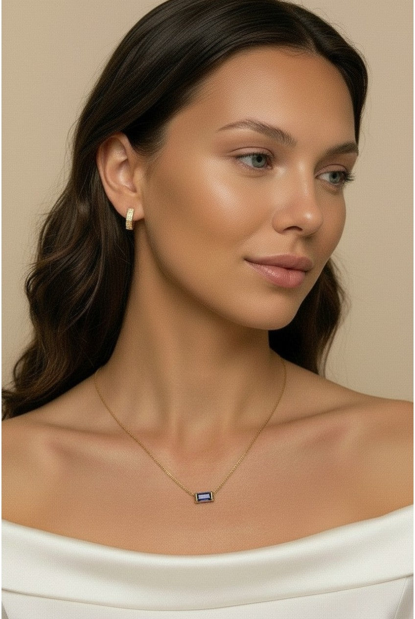 18k Gold Filled Textured Shaped Clicker Hoop Earrings