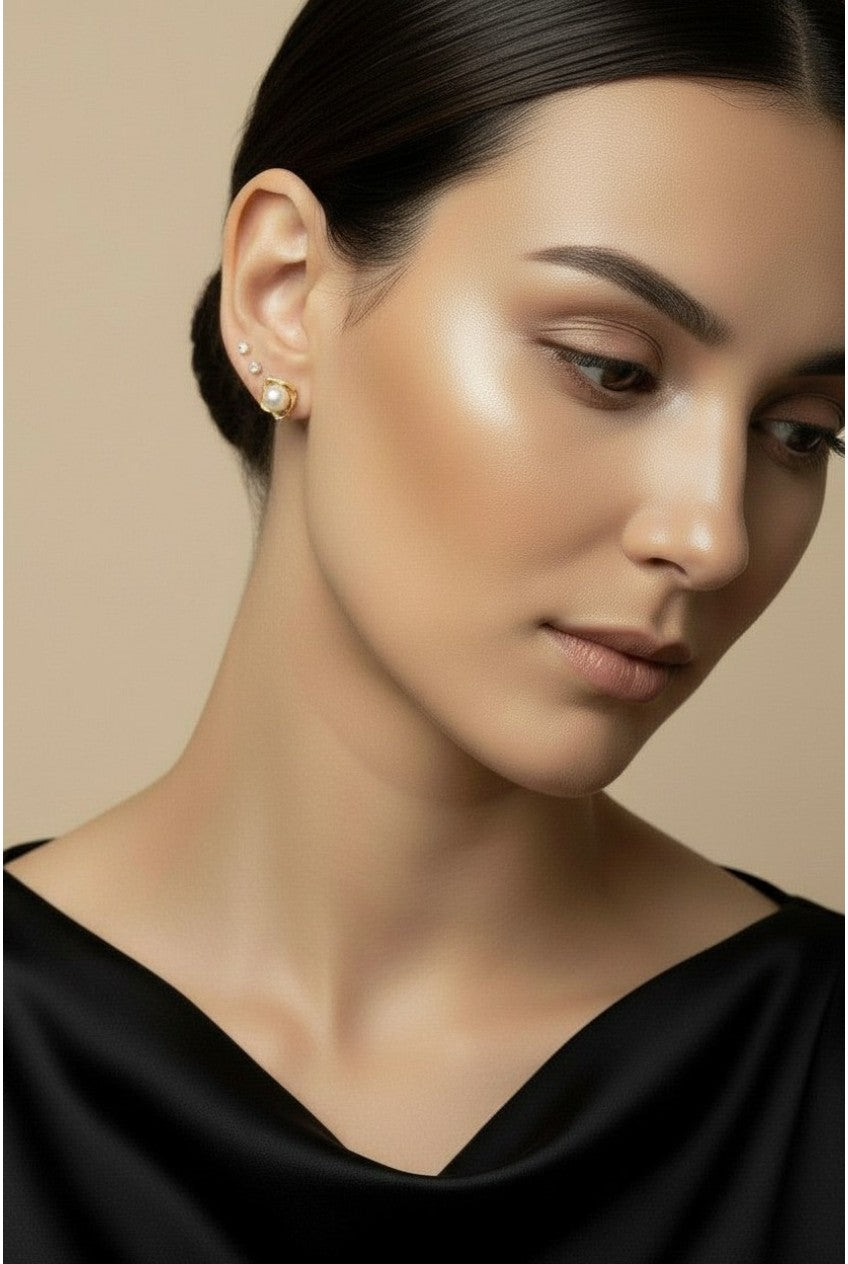 18k Gold Filled 2.0mm CZ Stud Earrings | Classic Four-Prong Brilliance