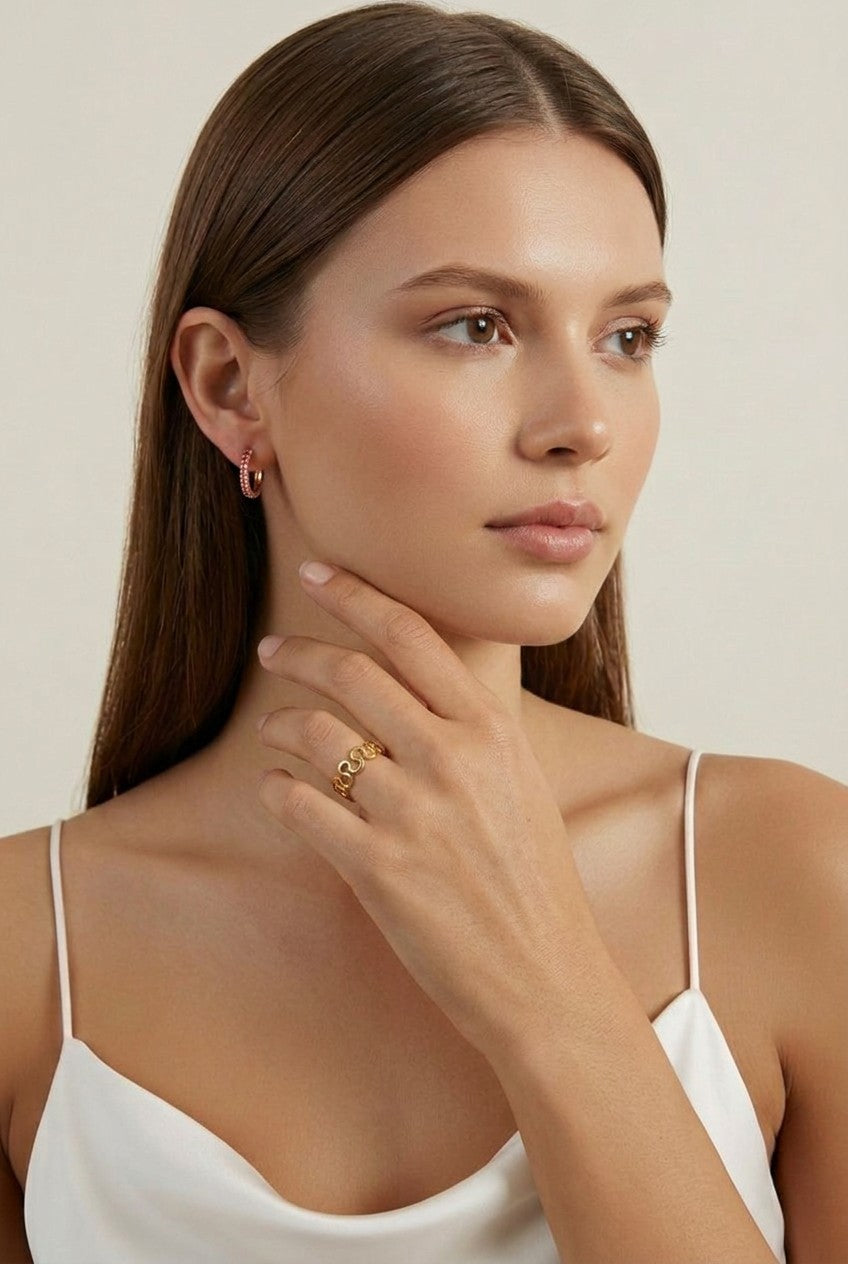 18k Gold Filled Open Wave Ring | Playful Sculptural Texture