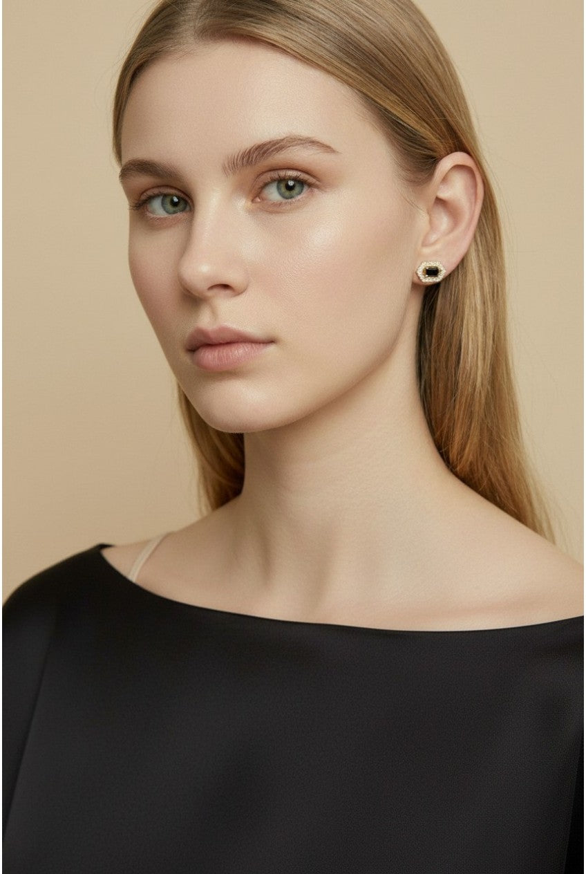 18k Gold Filled Baguette Birthstone Earrings | Personalized Sparkle