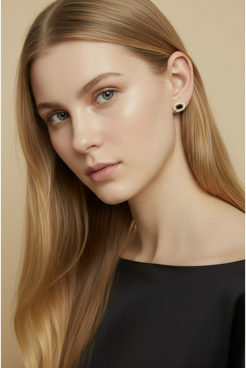 18k Gold Filled Baguette Birthstone Earrings | Personalized Sparkle