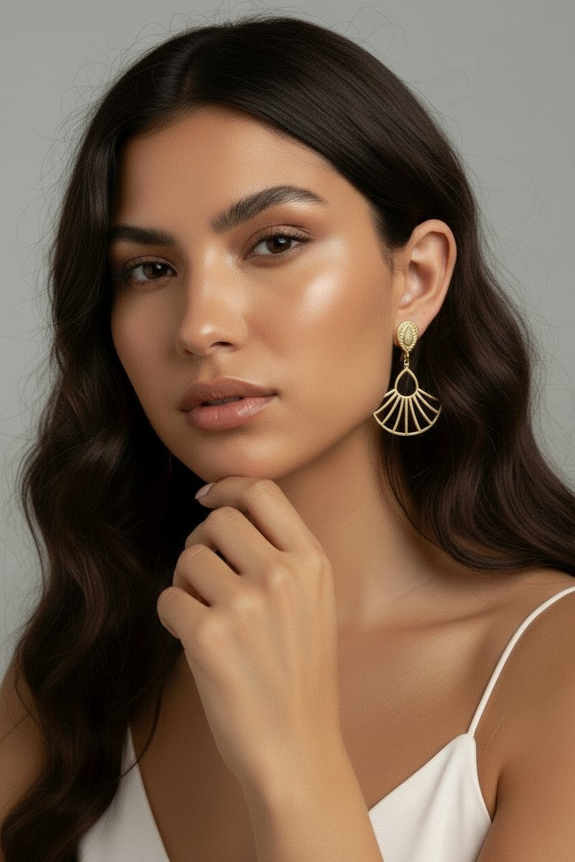 Drop Fan Earrings