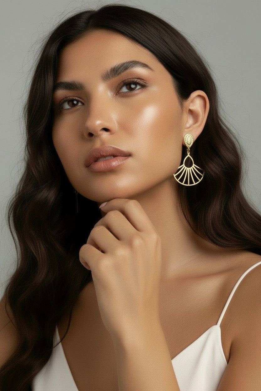 Drop Fan Earrings