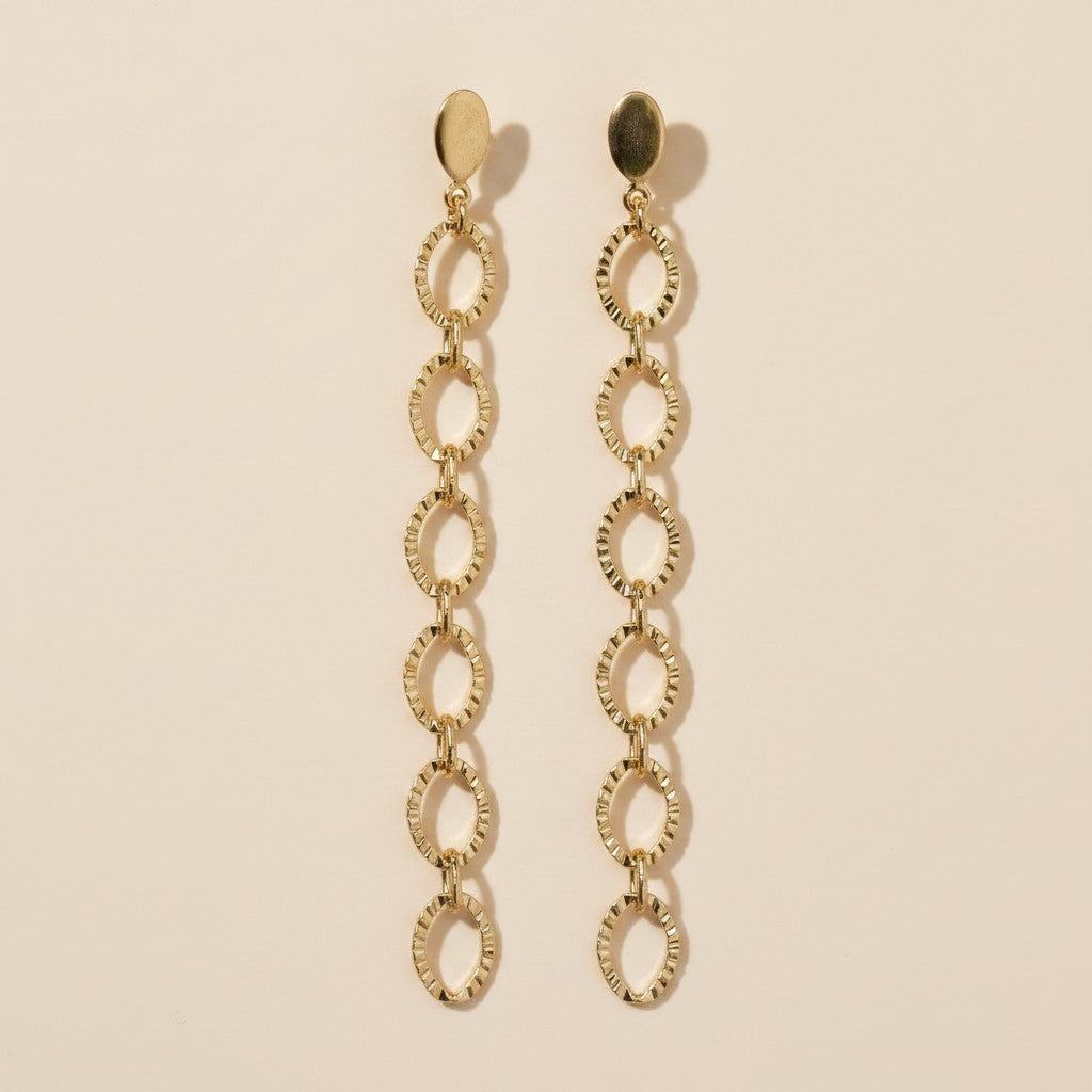 ✨ 18k Gold Filled 23mm Faceted Semi-Hoop Earrings — Every Angle Polished. The Bold Version.