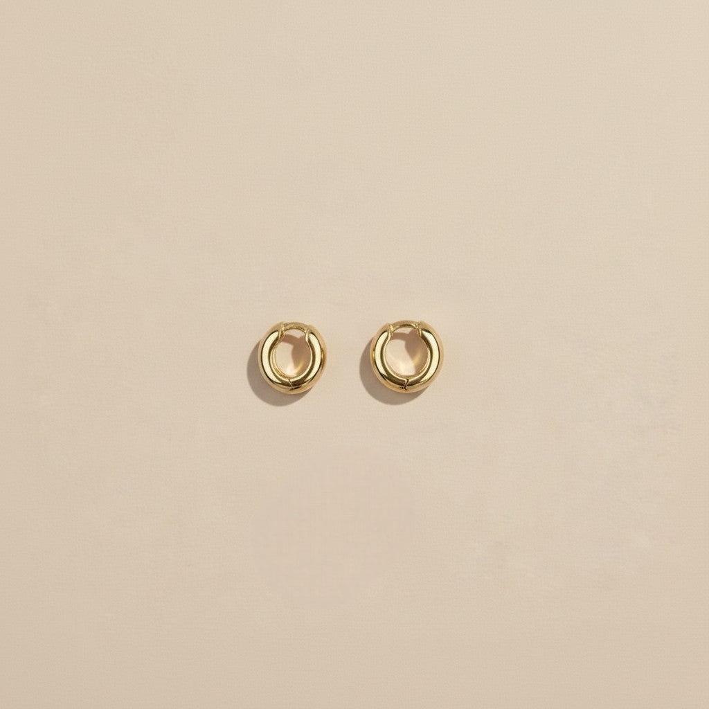 Chunky Hoop Earrings for Women - Thick Bold Statement Hoops