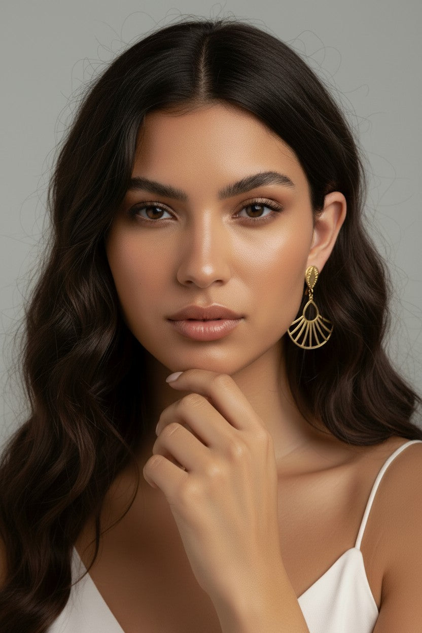 Drop Fan Earrings