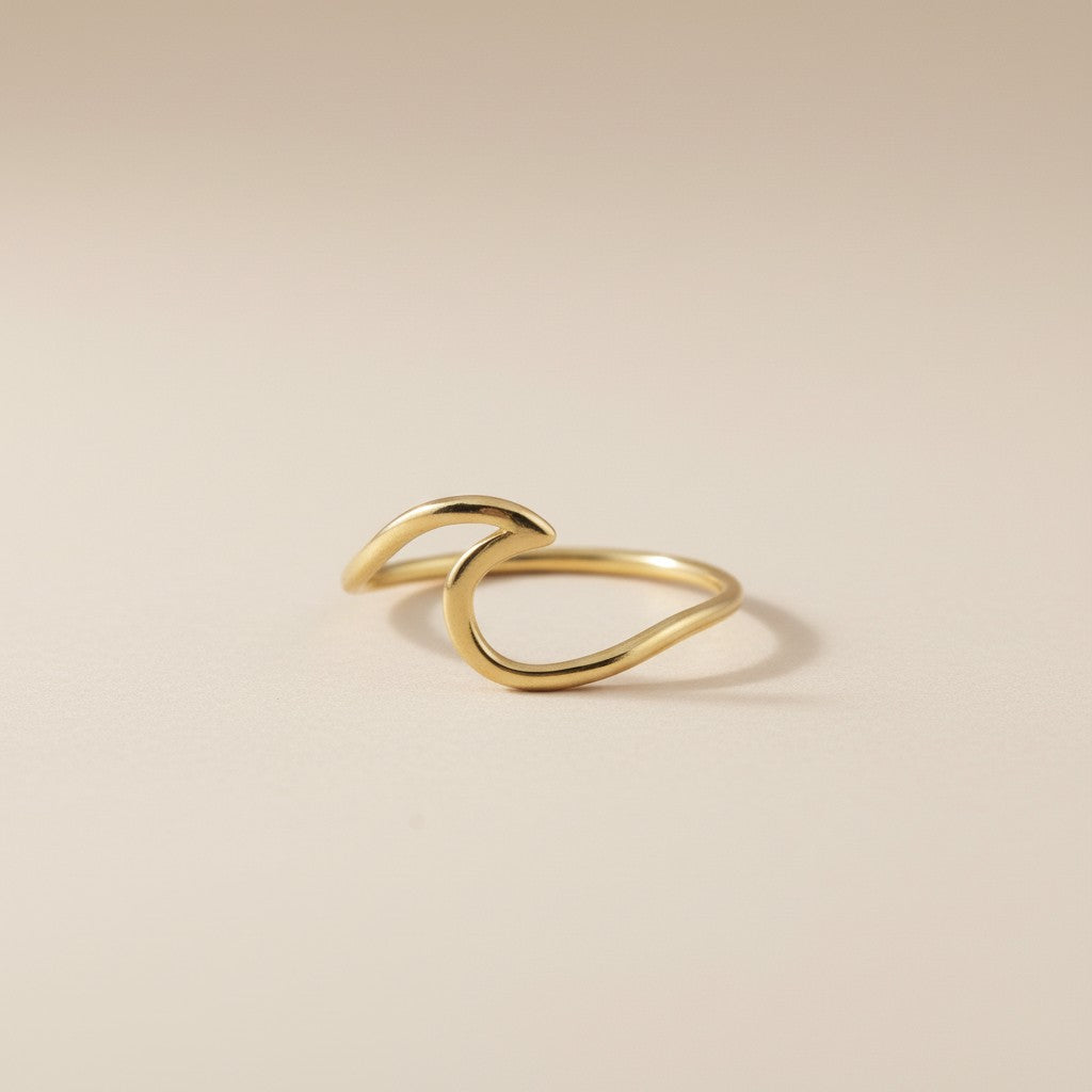 18k Gold Filled Wave Ring