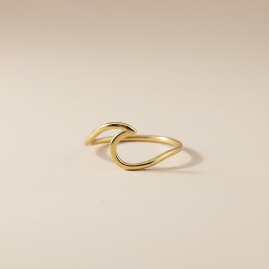 18k Gold Filled Wave Ring