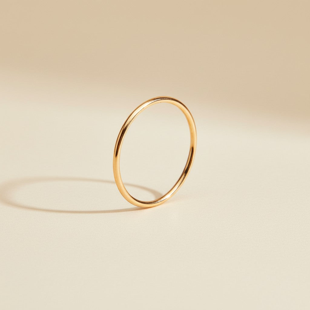 Thin Stackable Ring - Dainty 1mm Band for Women