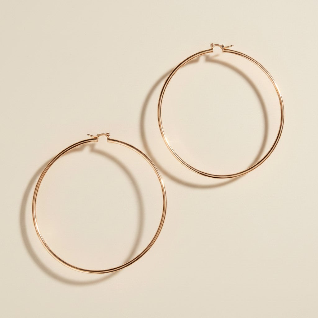 18k Gold Filled Oversized Selena-Inspired Hoop Earrings | A Must-Have Icon