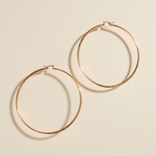 18k Gold Filled Oversized Selena-Inspired Hoop Earrings | A Must-Have Icon