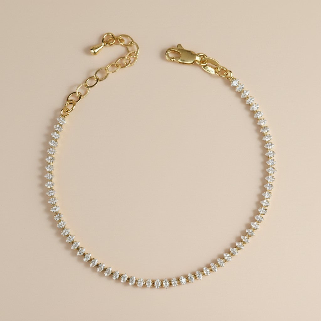 Marquise Tennis Bracelet - Dazzling Elegance That Commands Attention