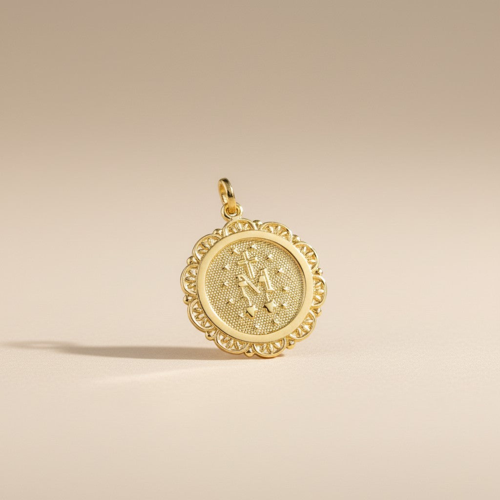 Fleur-de-Lis Miraculous Medal Pendant - Sacred Beauty for Your Daily Journey