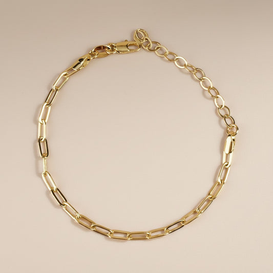 Paperclip Chain Bracelet for Women - Dainty Layering Jewelry