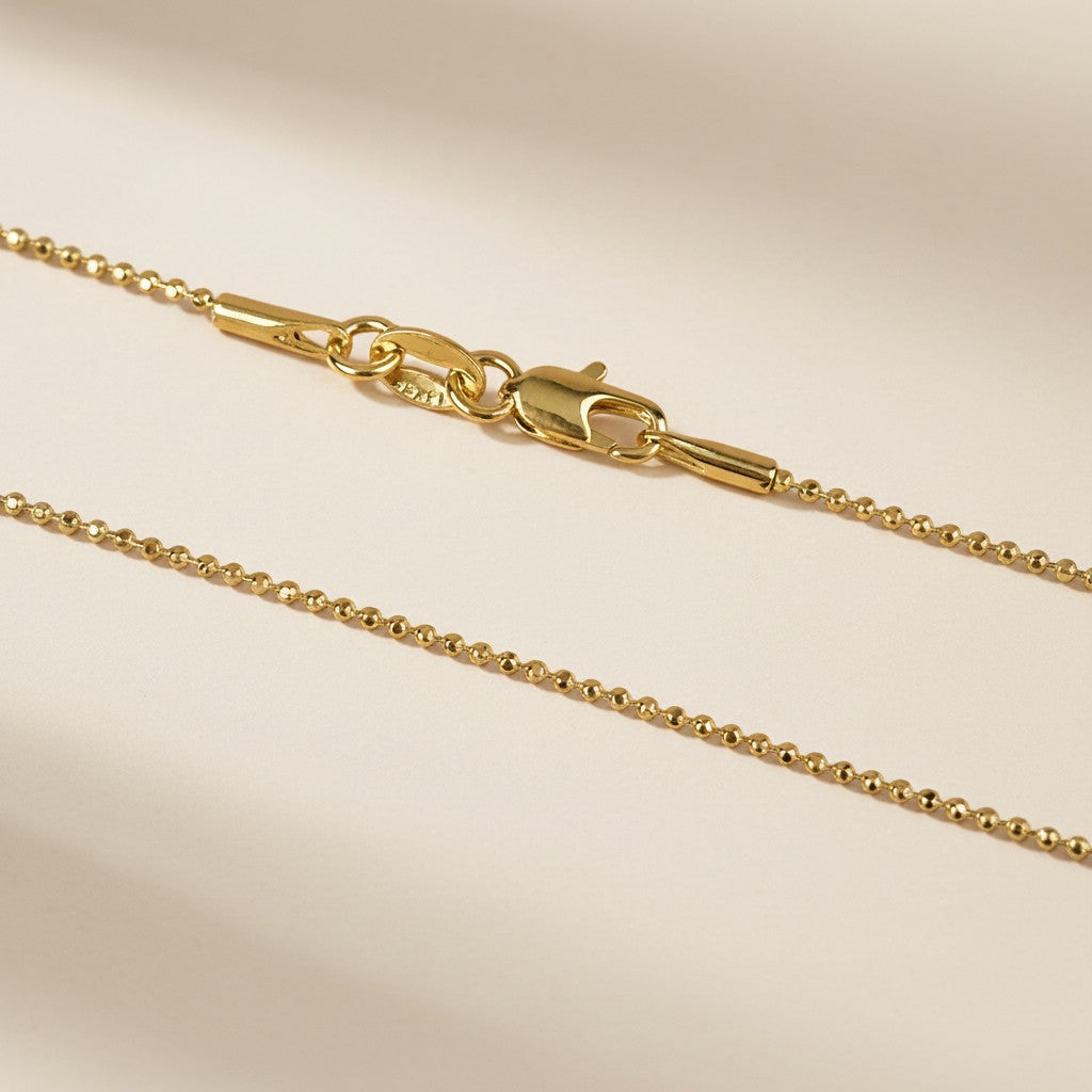 Chain Necklace for Women - Diamond Cut 1mm Thin Chain