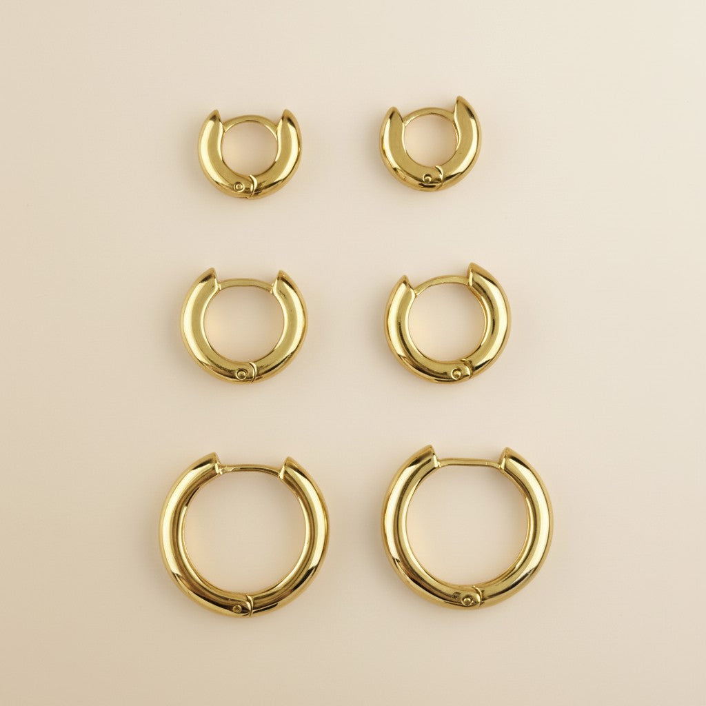 18k Gold Filled Mini Rounded Hoop Earring