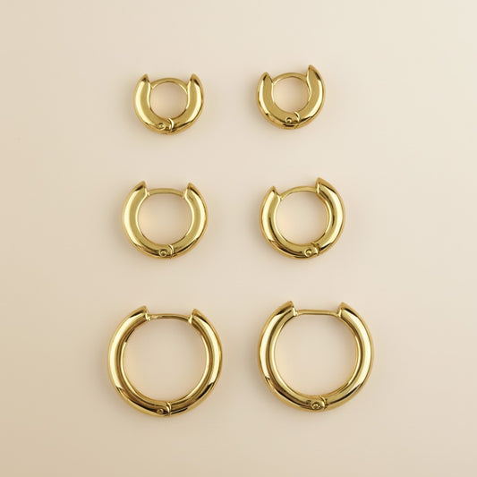 18k Gold Filled Mini Rounded Hoop Earring