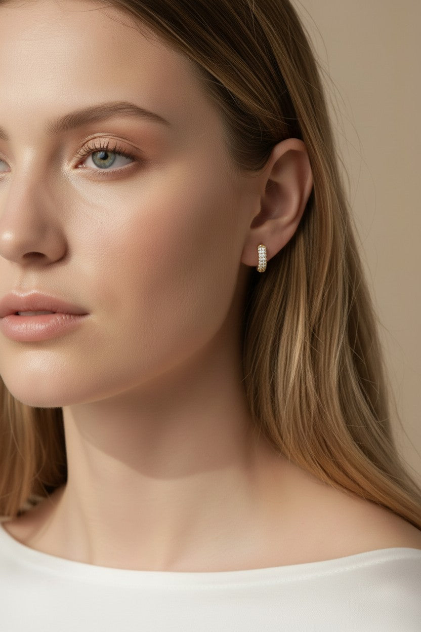 CZ Hoops Earrings for Women | Premium Cubic Zirconia Earrings