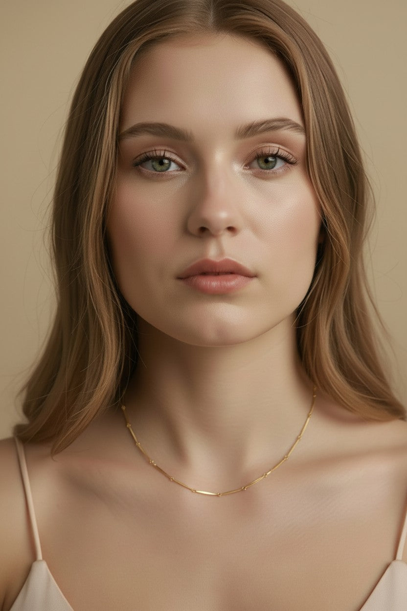 Delicate Curb Chain Necklace - Dainty Layering Jewelry for Women