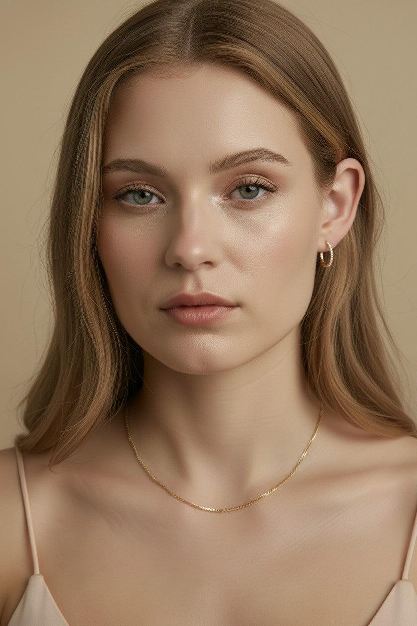 ✨ 18k Gold Filled Bezel CZ C-Hoop Earrings — Bezel-Set All the Way Around. The Sparkling Hoop Done Right.