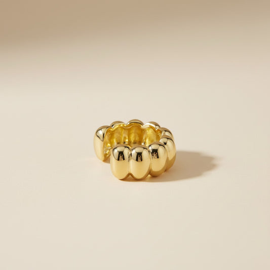 18k Gold Filled Scalloped Ear Cuff Earrings