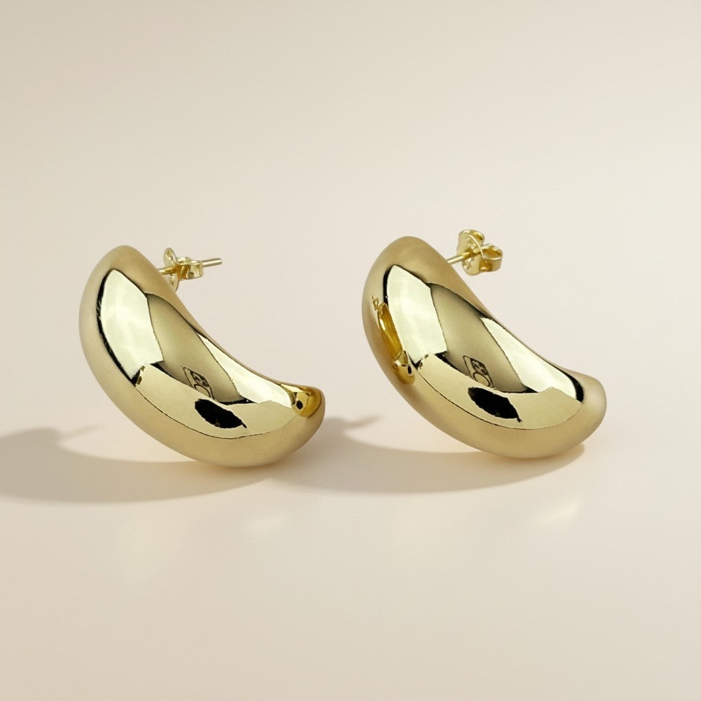 18k Gold Filled Dome Earrings