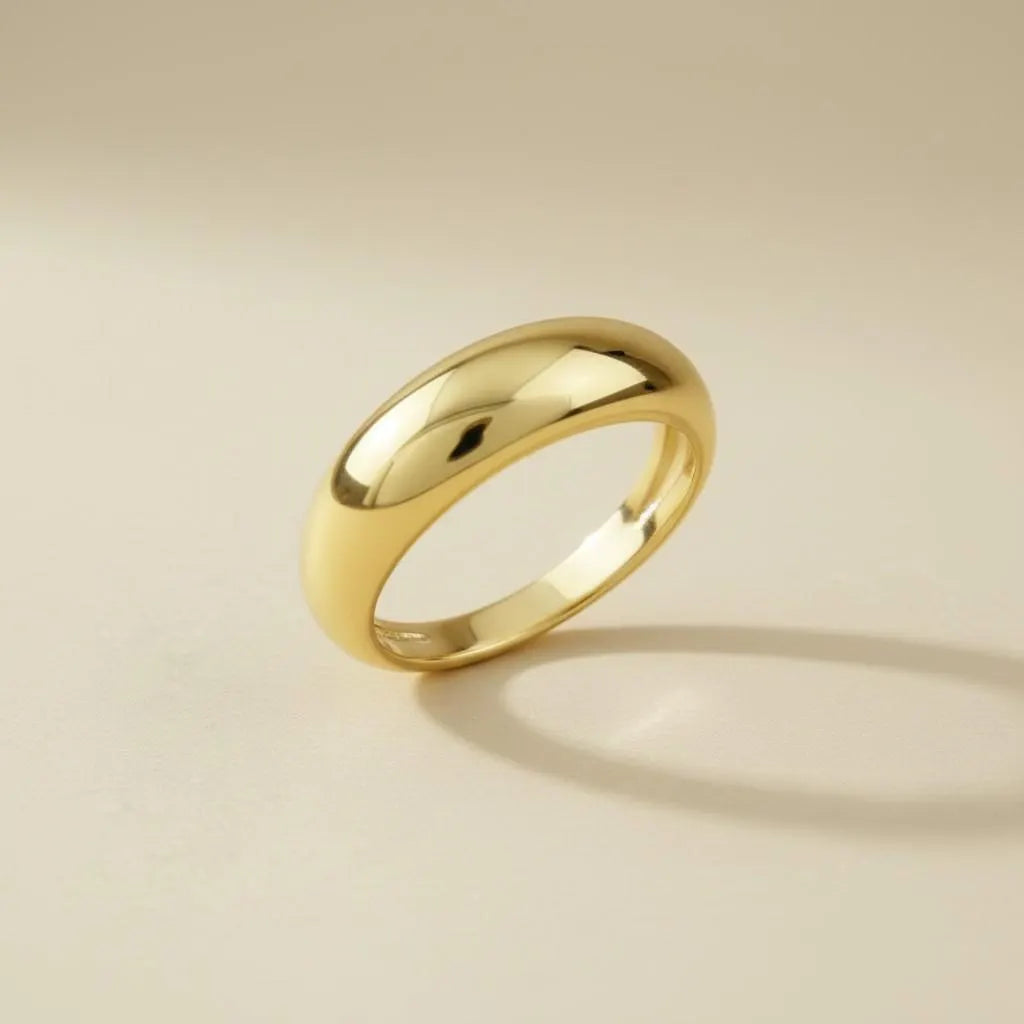 18k Gold Filled Mini Dome Ring | Timeless Minimalist Statement
