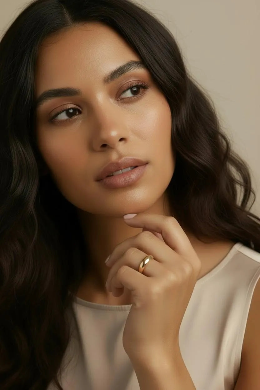 18k Gold Filled Mini Dome Ring | Timeless Minimalist Statement