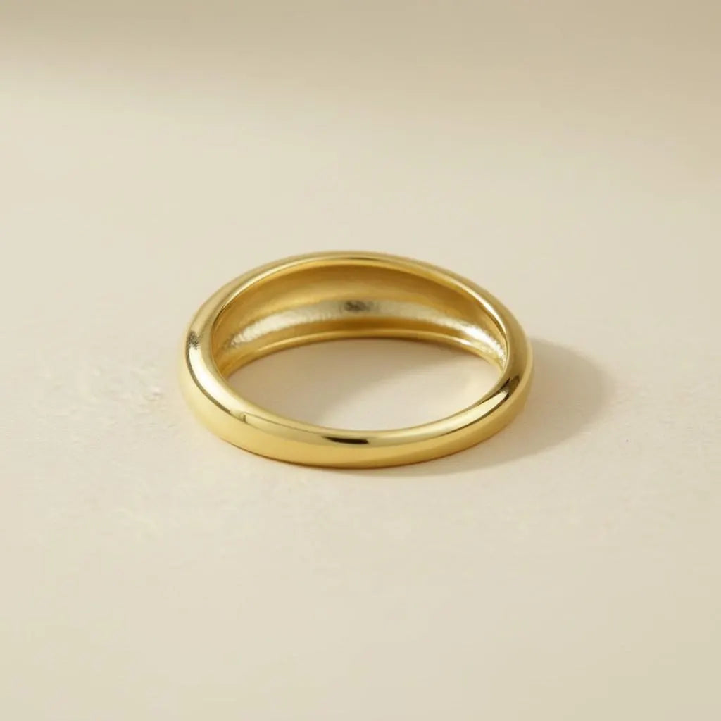 18k Gold Filled Mini Dome Ring | Timeless Minimalist Statement