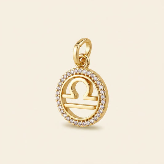 ♎ 18k Gold Filled Libra Zodiac Pendant — Balance, Beauty, and the Sign That Deserves Both in Gold.