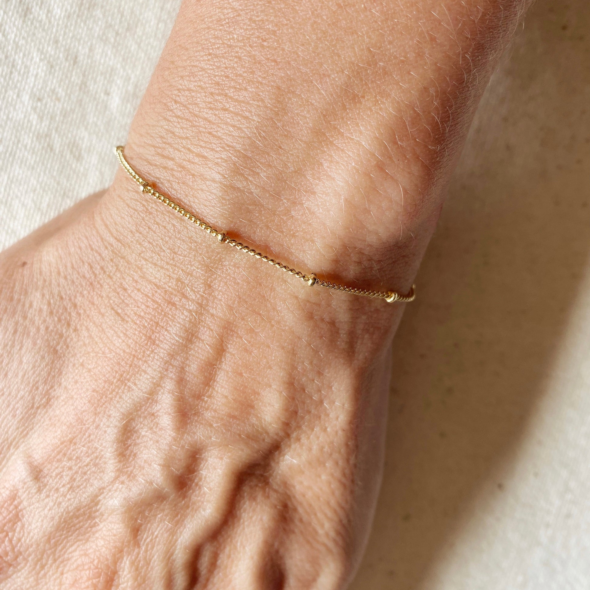 18k Gold Filled Satellite Bracelet