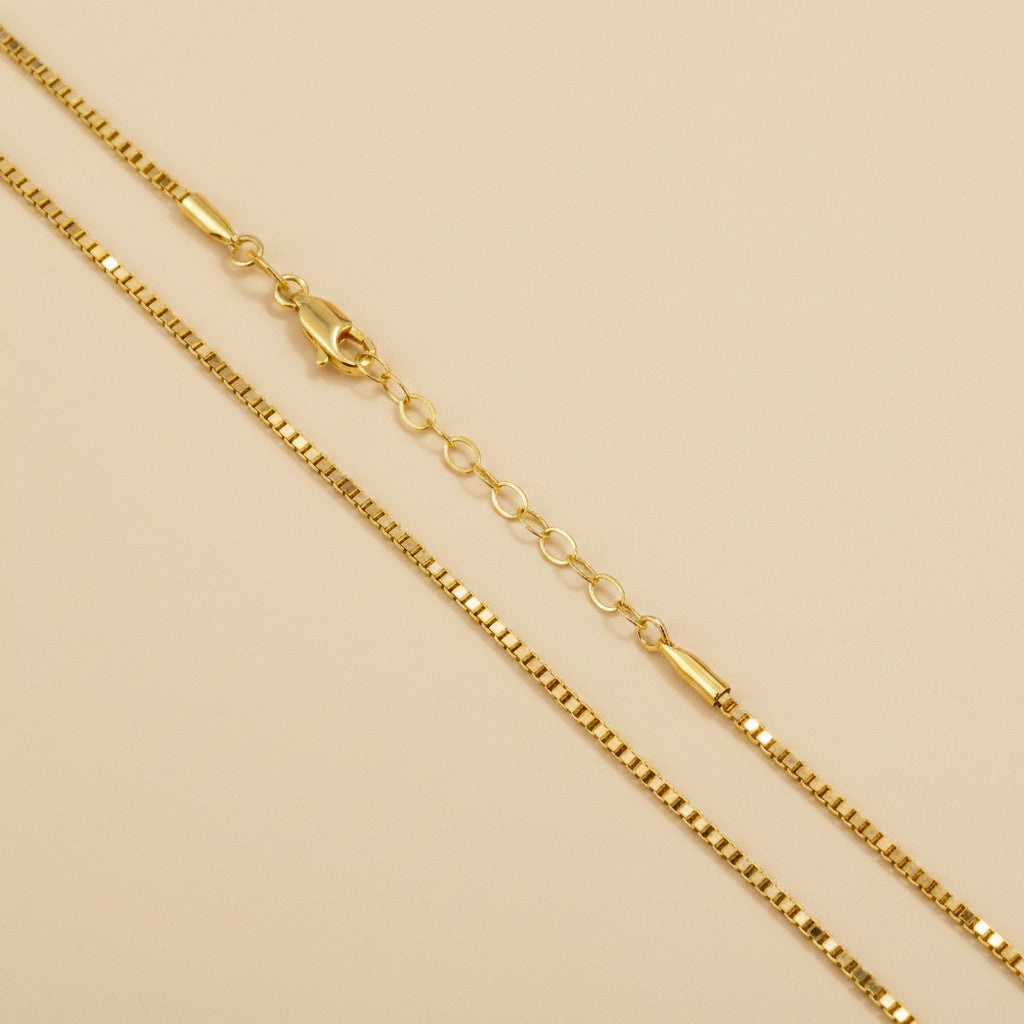 ✨ 18k Gold Filled 2mm Box Chain Necklace — The Box Chain, Finally at Its Best Width. Three Lengths.